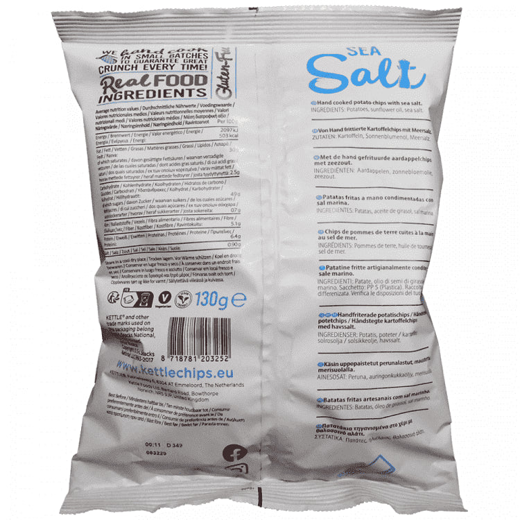 Kettle Chips Με Θαλασσινό Αλάτι 130 gr