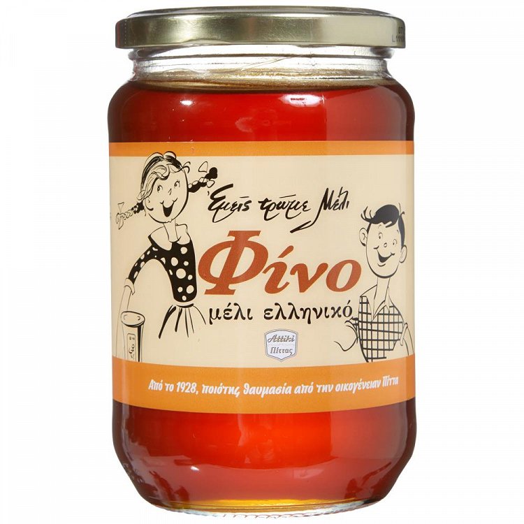 Φίνο Μέλι Ελληνικό Γυάλινο Βάζο 900gr