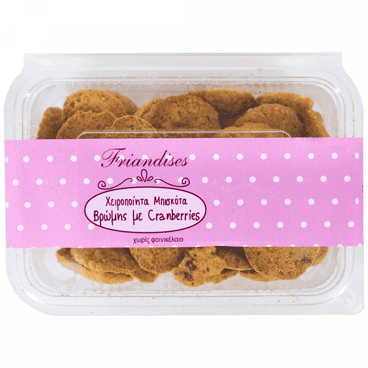 Friandises Μπισκότο Βρώμης Cranberries 250gr