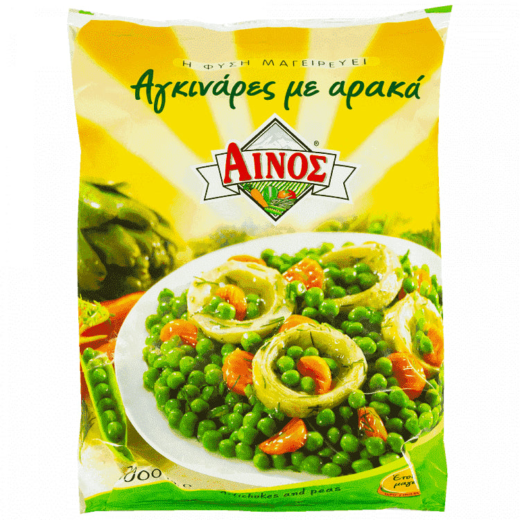 Αίνος Αγκινάρες με Αρακά Κατεψυγμένος 1kg