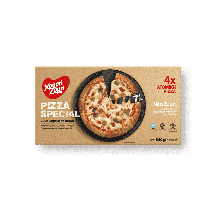 Χρυσή Ζύμη Πίτσα Special Ατομική Κατεψυγμένη 540gr