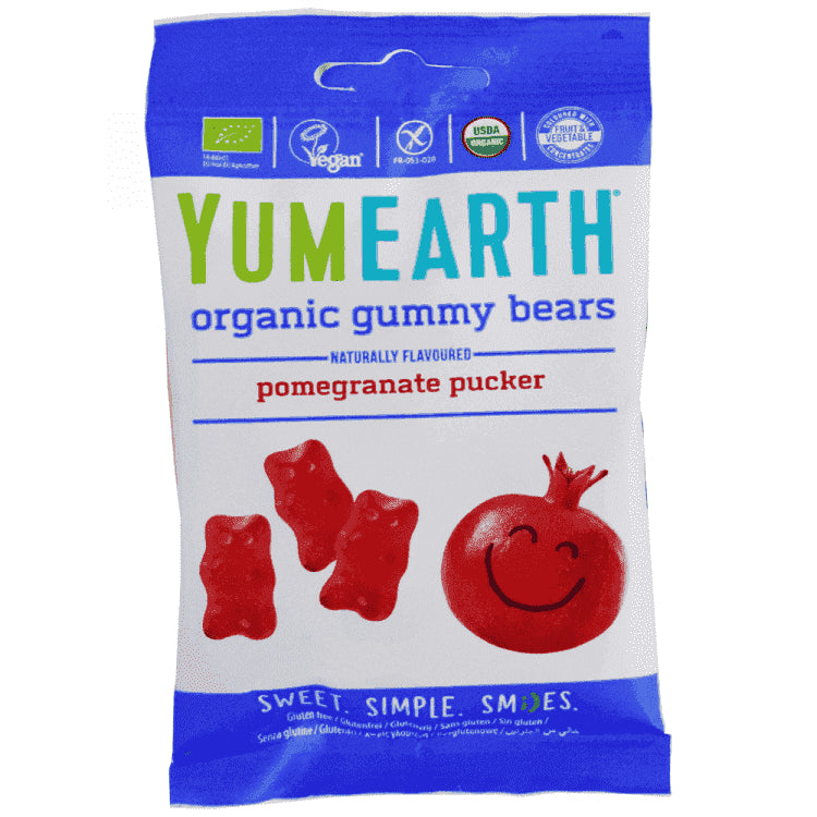 Yum Earth Ζελεδάκια Ροδιού Βιολογικά 50gr