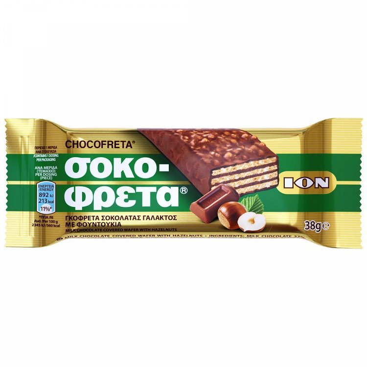 ΙΟΝ Σοκοφρέτα Φουντουκιού 38gr