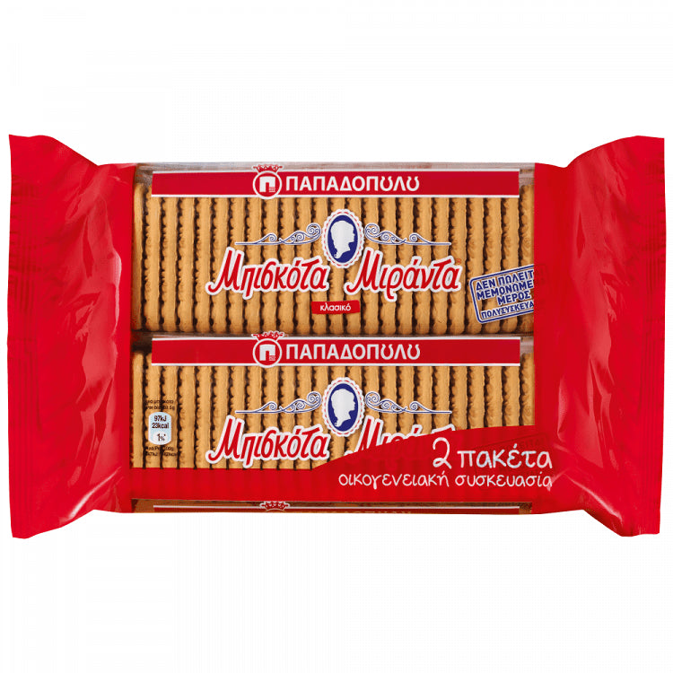 Παπαδοπούλου Μπισκότα Μιράντα 2x250gr