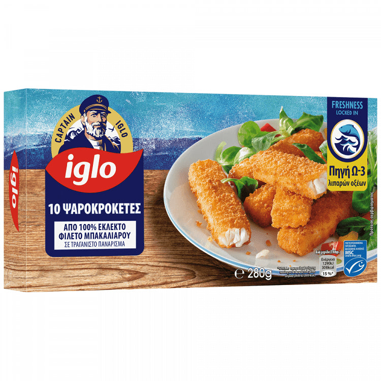 Iglo Fish Sticks Κατεψυγμένο 280gr