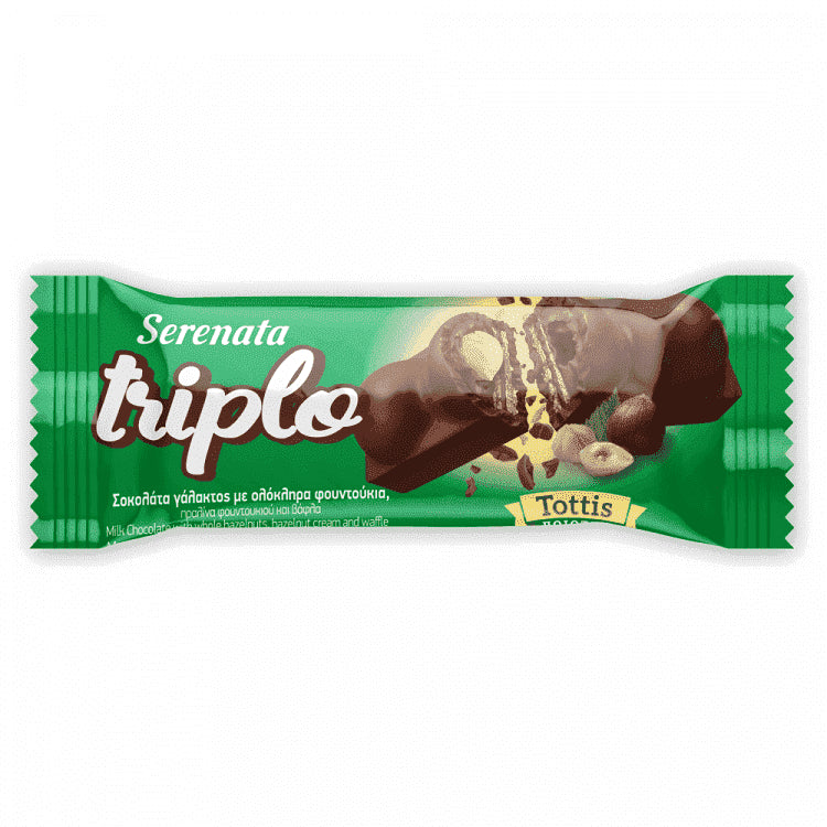 Triplo Σοκολάτα Γάλακτος Με Φουντούκι 50gr