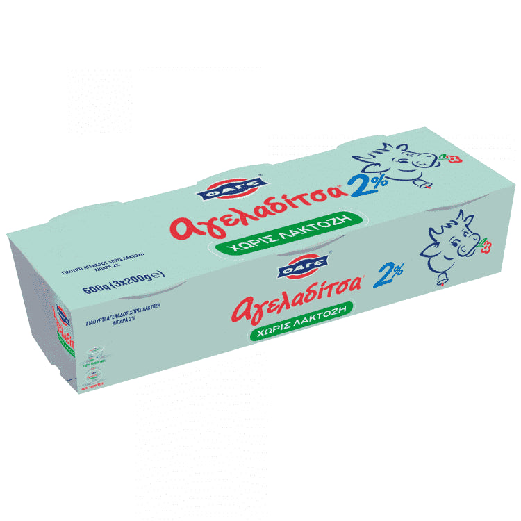Φάγε Αγγελαδίτσα 2% Χωρίς Λακτόζη 200gr 3τεμ