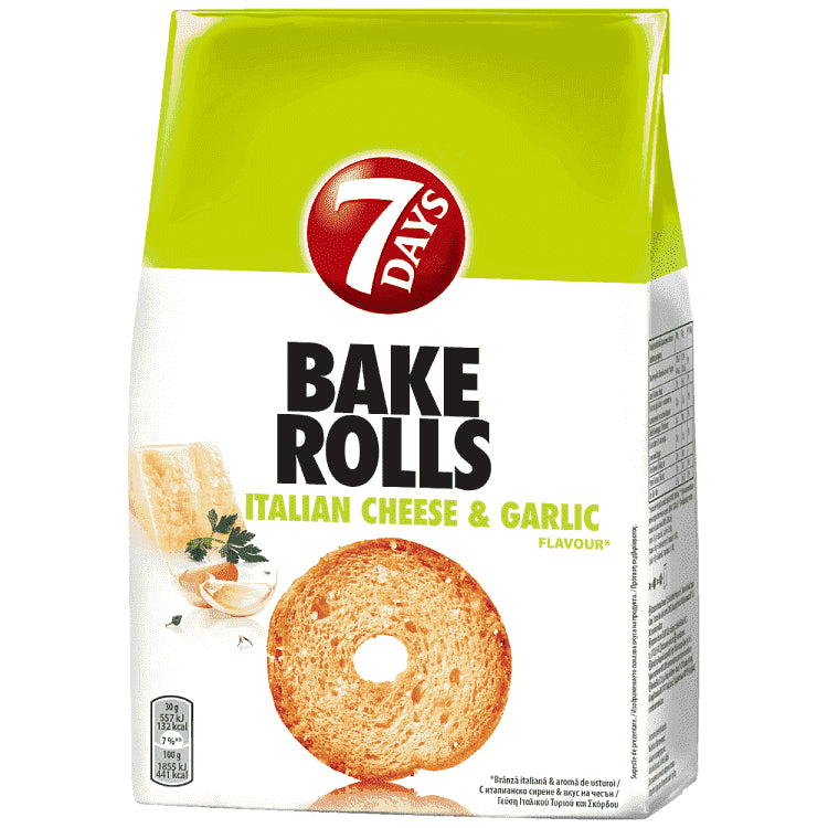 "7" Days Bake Rolls Ιταλικό Τυρί & Σκόρδο 150gr