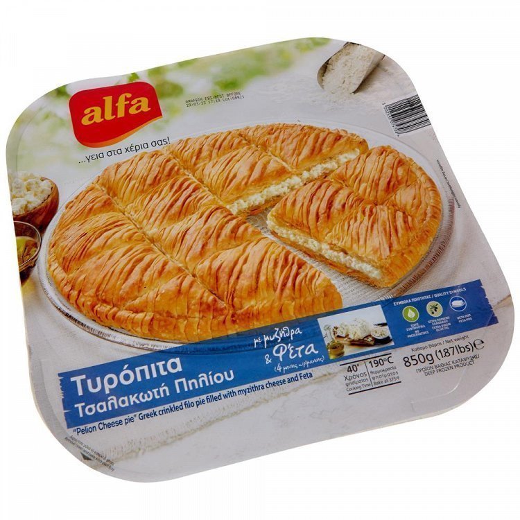 Alfa Τσαλακωτή Τυρόπιτα Πηλίου Κατεψυγμένη 850gr