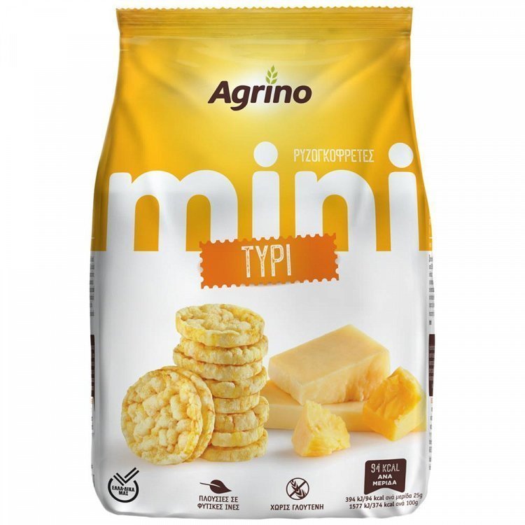 Agrino Mini Ρυζογκοφρέτες Τυρί 50gr