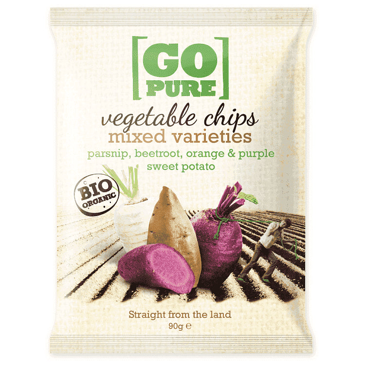 Go Pure Chips Λαχανικών Bio 90gr