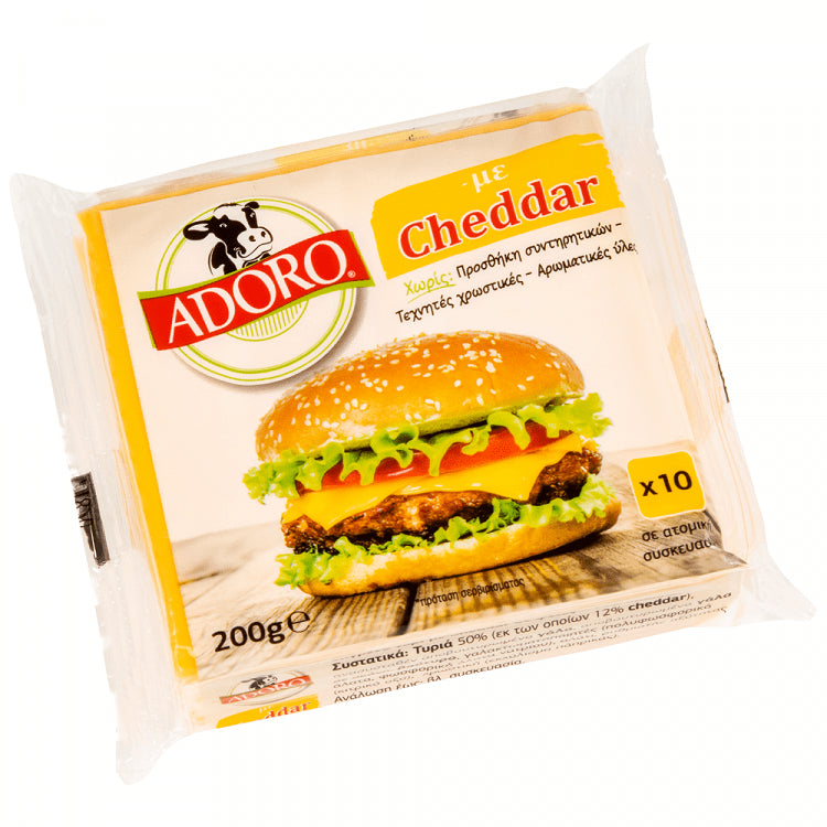 Adoro Με Cheddar Burger 200gr