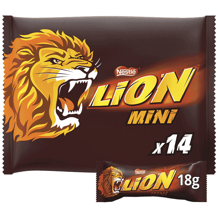 Lion Mini με Σοκολάτα, Καραμέλα & Επικάλυψη Σοκολάτας Γάλακτος 270g