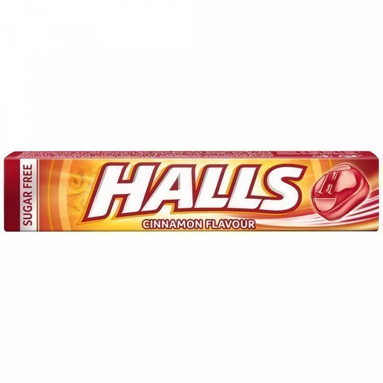 Halls Κανέλα Καραμέλες Μασούρι Χωρίς Ζάχαρη 32gr