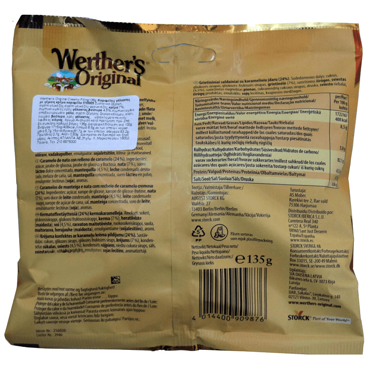 Werthers Original Καραμέλες Creamy Filling 135gr