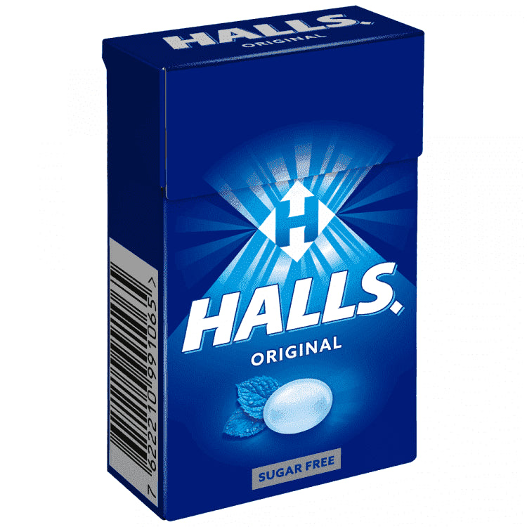 Halls Original Καραμέλες Χωρίς Ζάχαρη Κουτί 28gr