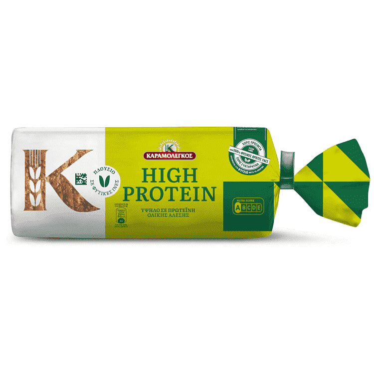 Καραμολέγκος High Protein Ολικής Άλεσης Ψωμί Του Τόστ 500gr