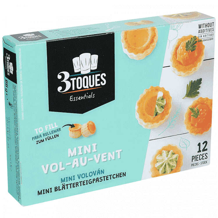 3 Toques Mini Vol-Au-Vent Zakouski 66gr