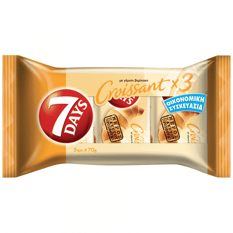 7 Days Κρουασάν Βερύκοκο 3Χ70gr
