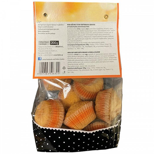 Φαίδων Mini Cup Cakes Με Πορτοκάλι 200gr