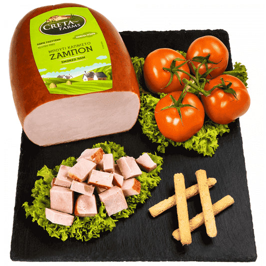 Creta Farms Ζαμπόν Μπούτι Καπνιστό Οβάλ Τιμή Κιλού