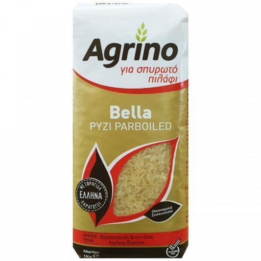 Agrino Ρύζι Parboiled Bella Για Σπυρωτό Πιλάφι Ελλάδος 1kg