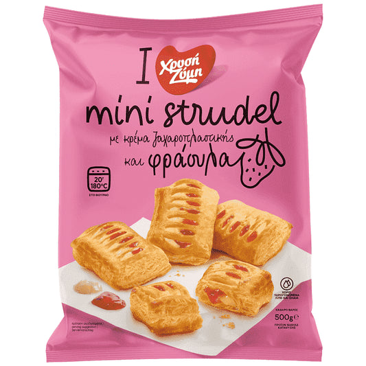 Χρυσή Ζύμη Mini Strudel Φράουλα Κατεψυγμένα 500gr