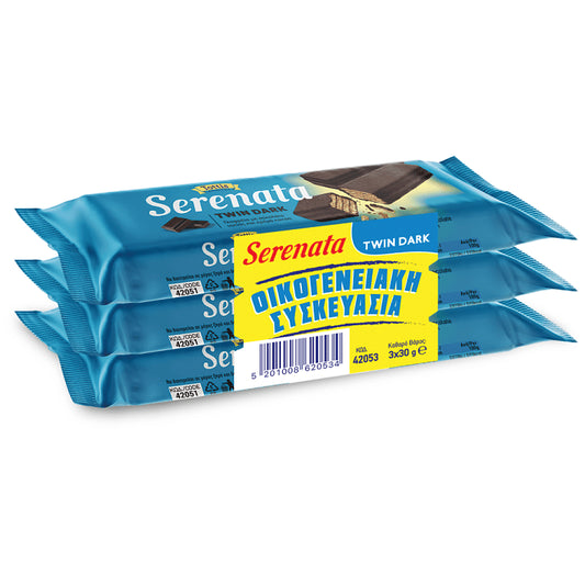 Serenata Twin Γκοφρέτα Σοκολάτα Υγείας 3x30gr