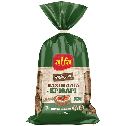 Alfa Καλόζυμα Παξιμάδια Με Κριθάρι 300gr