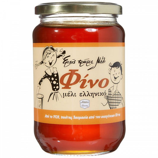 Φίνο Μέλι Ελληνικό Γυάλινο Βάζο 900gr
