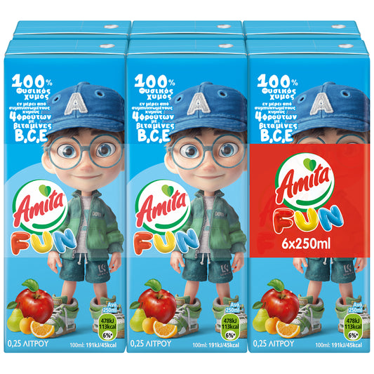 Amita Fun Μπλε Χυμός 250gr (6τεμ)
