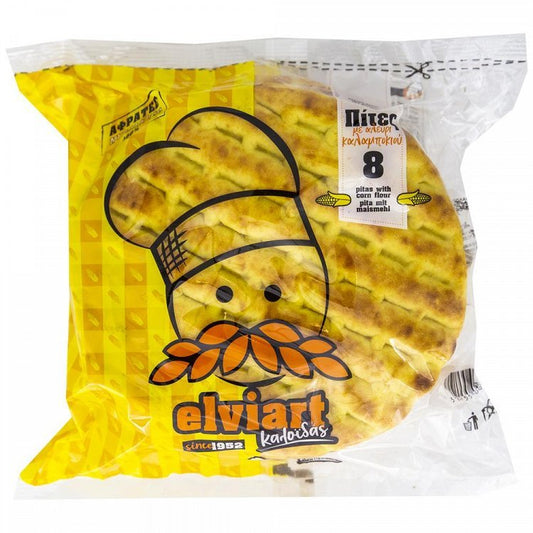 Elviart Πίτα Με Αλεύρι Καλαμποκιού 8τεμ 680gr