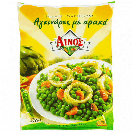 Αίνος Αγκινάρες με Αρακά Κατεψυγμένος 1kg