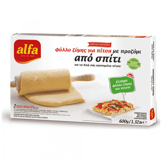 Alfa Φύλλο Ζύμης Πίτσας Πρoζύμι Κατεψυγμένη 600gr
