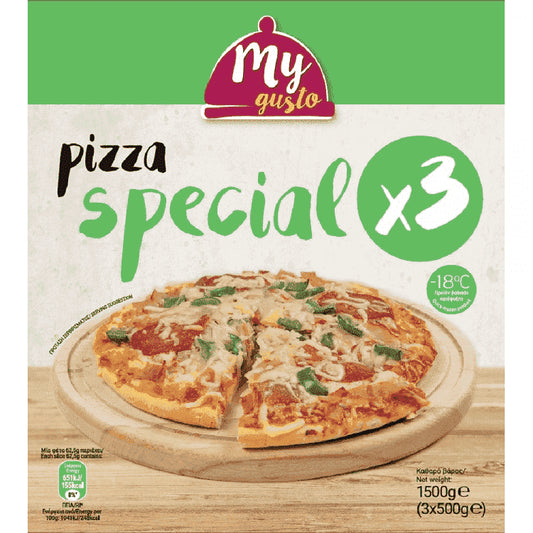 My Gusto Pizza Special Κατεψυγμένη 3τεμ 1500gr