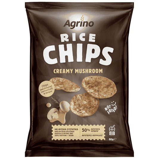 Agrino Chips Ρυζιού Με Μανιτάρια 60gr