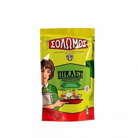 Σολωμός Πίκλες 9 Ειδών Σακουλάκι 500gr (Στραγγ. Βάρος 300gr)