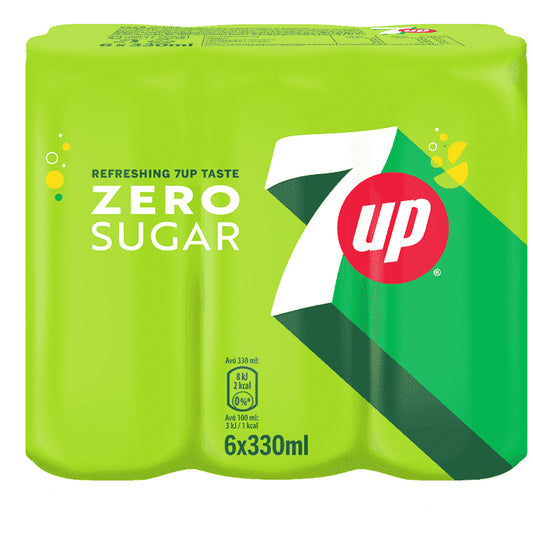 7 up Zero 330ml 6τεμ