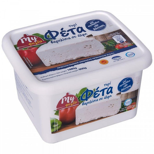 My Gusto Φέτα Βαρελίσια ΠΟΠ Πλαστικό Δοχείο 900gr