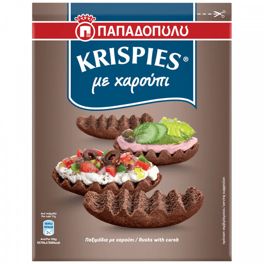 Krispies Παξιμάδια Με Χαρούπι 200gr
