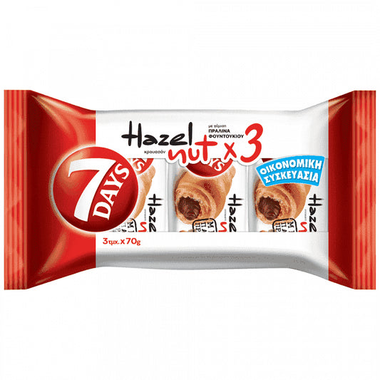 7 Days Κρουασάν Πραλίνα Φουντούκι 3x70gr
