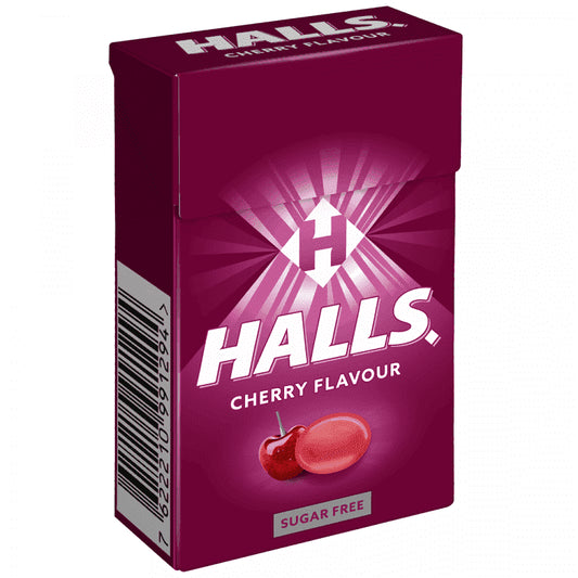 Halls Cherry Καραμέλες Χωρίς Ζάχαρη Κουτί 28gr