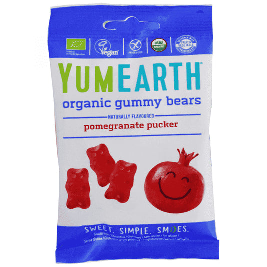 Yum Earth Ζελεδάκια Ροδιού Βιολογικά 50gr