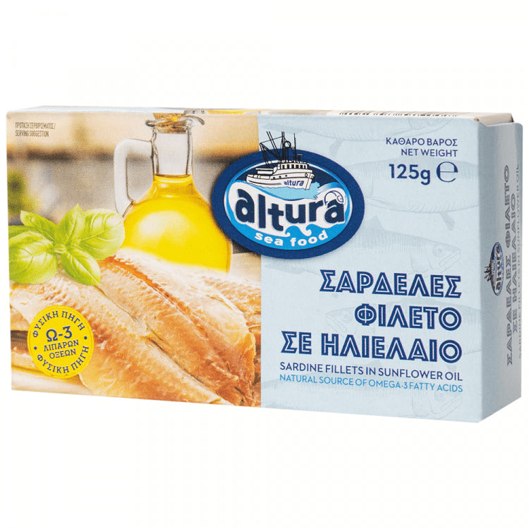 Altura Σαρδέλες Φιλέτο Ηλιέλαιο 125g
