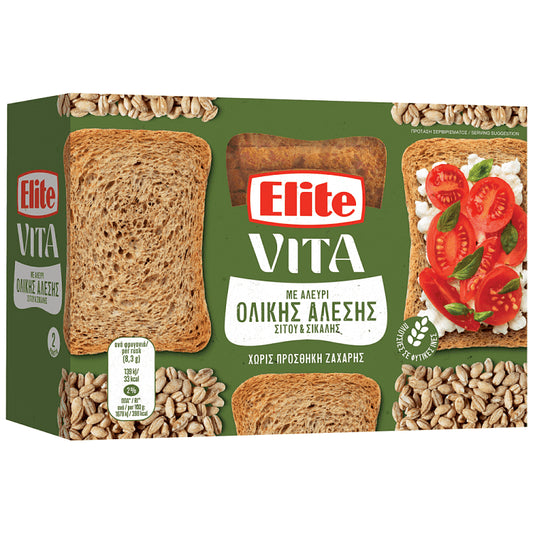 Elite Φρυγανιες Classic Ολικής Άλεσης 180gr
