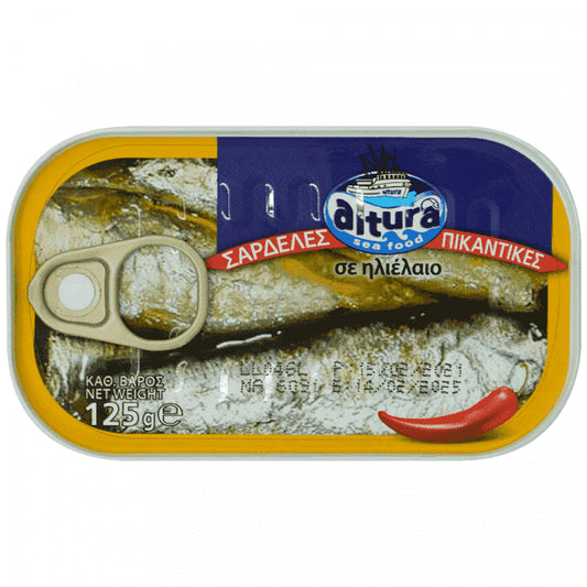 Altura Σαρδέλες Πικάντικες 125g (Στραγγισμένο βάρος 90g)