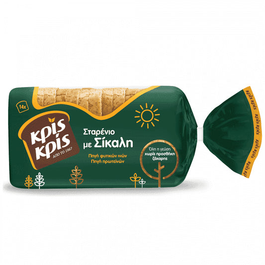 Κρις Κρις Ψωμί Τοστ Σταρένιο Με Σίκαλη 360gr