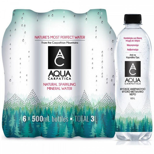 Aqua Carpatica Ανθρακούχο Νερό 500ml (6τεμ)