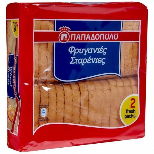 Παπαδοπούλου Φρυγανιές Σταρένιες 255gr
