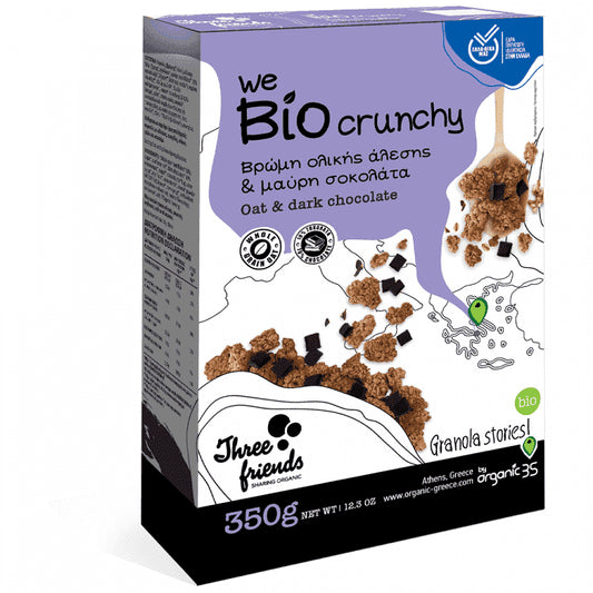 3Friends Webio Crunchy Με Βρώμη & Μαύρη Σοκολάτα Bio 350gr
